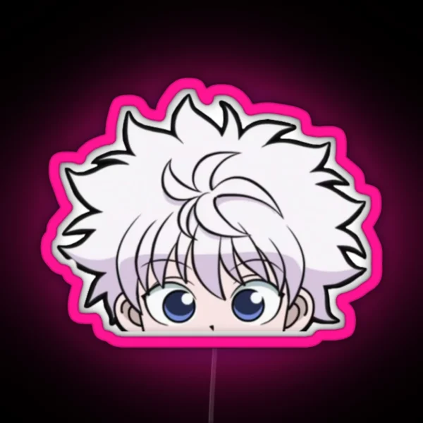 Cute Chibi Anime Peeker RGB Neon Sign