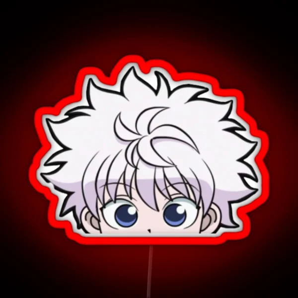 Cute Chibi Anime Peeker RGB Neon Sign