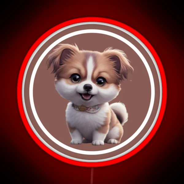 Cute Dog Animestyle RGB Neon Sign