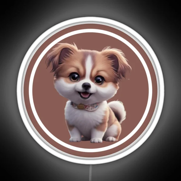 Cute Dog Animestyle RGB Neon Sign