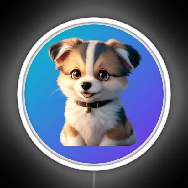 Cute Dog Animestyle RGB Neon Sign