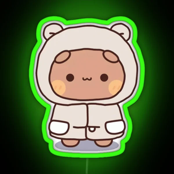 Cute Dudu Is Wearing Winter Custom RGB Neon Sign