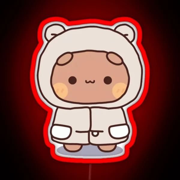 Cute Dudu Is Wearing Winter Custom RGB Neon Sign