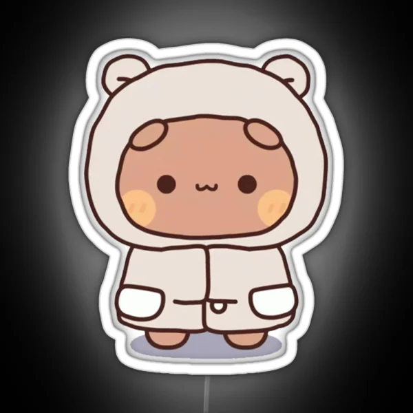 Cute Dudu Is Wearing Winter Custom RGB Neon Sign