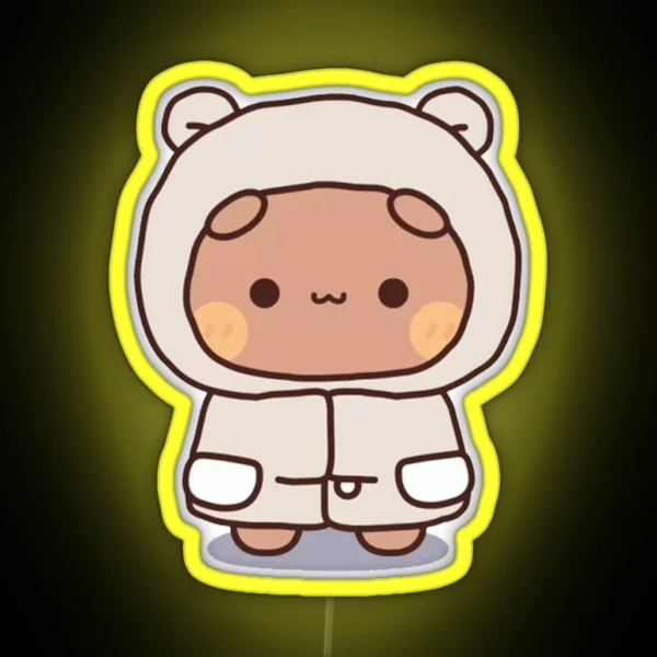 Cute Dudu Is Wearing Winter Custom RGB Neon Sign