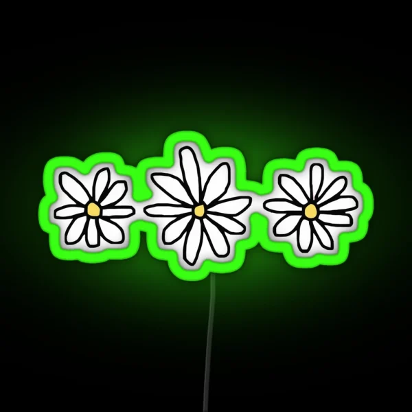 Cute Flowers RGB Neon Sign