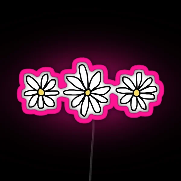 Cute Flowers RGB Neon Sign