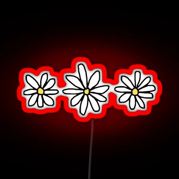 Cute Flowers RGB Neon Sign