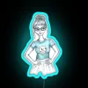 Cute Geeky Girl RGB Neon Sign - Image 3