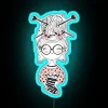 Cute Girl Knitting RGB Neon Sign - Image 3