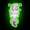 Cute Girl Knitting RGB Neon Sign - Image 4