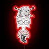 Cute Girl Knitting RGB Neon Sign - Image 2