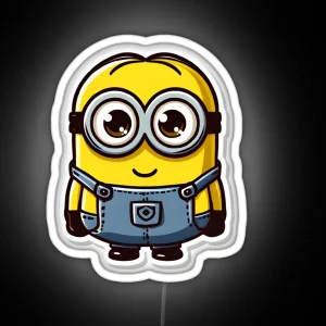 Cute Goggly Eyed Minion RGB Neon Sign