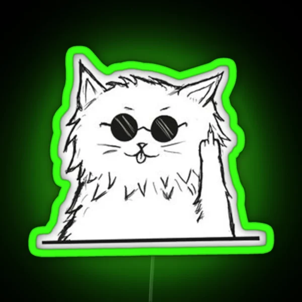 Cute Gojou Cat RGB Neon Sign