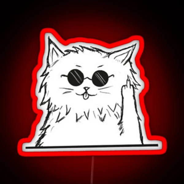 Cute Gojou Cat RGB Neon Sign