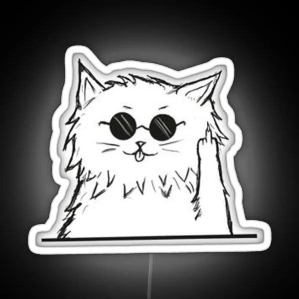 Cute Gojou Cat RGB Neon Sign