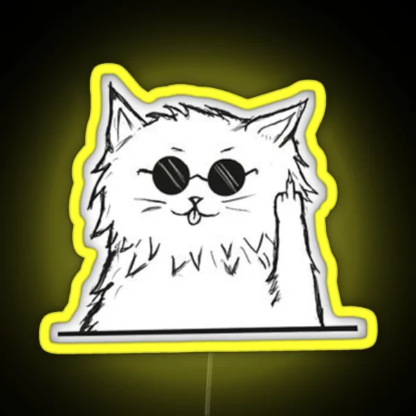 Cute Gojou Cat RGB Neon Sign