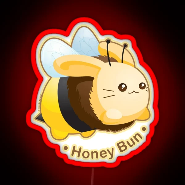 Cute Honey Bun Bunny RGB Neon Sign