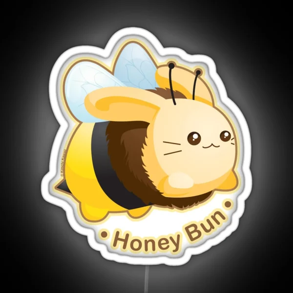 Cute Honey Bun Bunny RGB Neon Sign