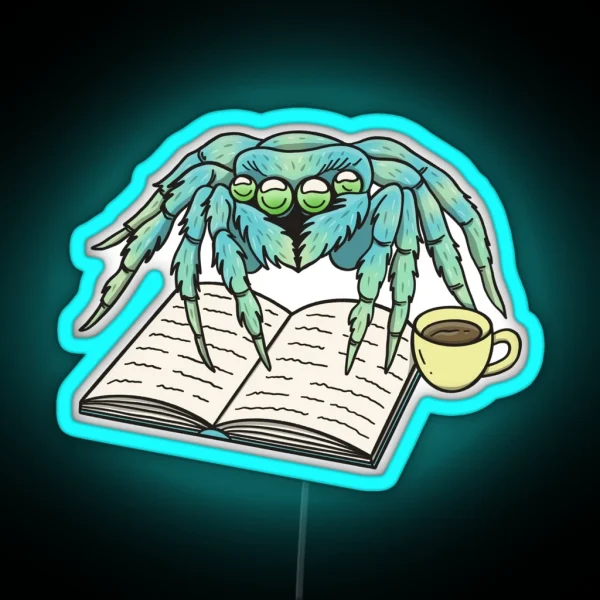 Cute Jumping Spider RGB Neon Sign