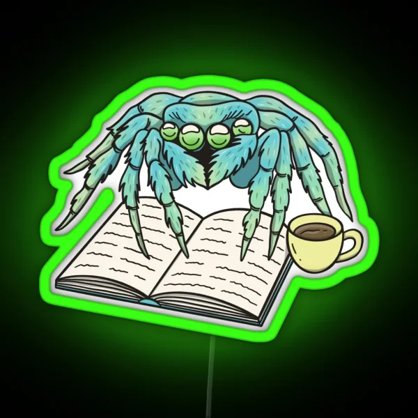 Cute Jumping Spider RGB Neon Sign