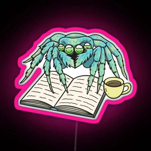 Cute Jumping Spider RGB Neon Sign