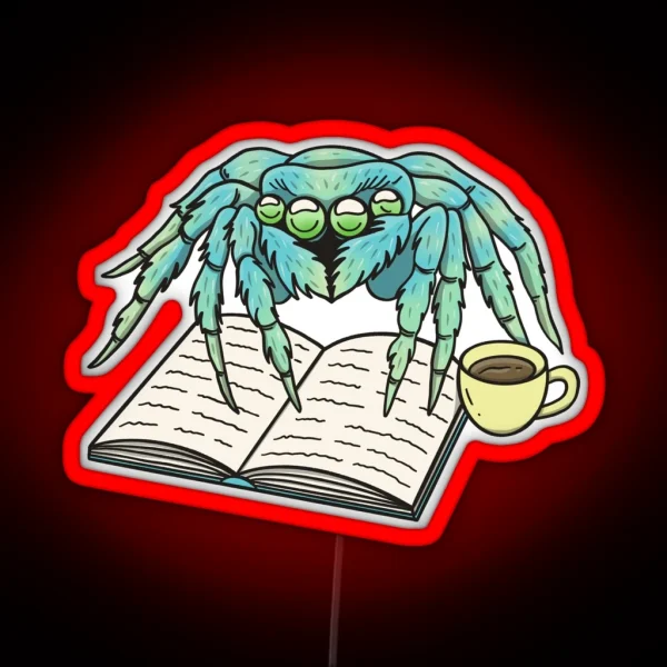 Cute Jumping Spider RGB Neon Sign