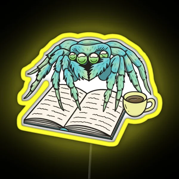 Cute Jumping Spider RGB Neon Sign
