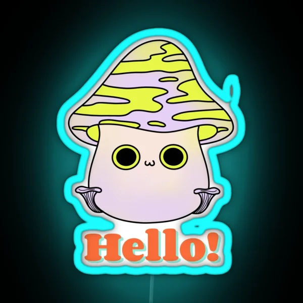 Cute Kawaii Fly Agaric Mushroom Cute Kawaii RGB Neon Sign
