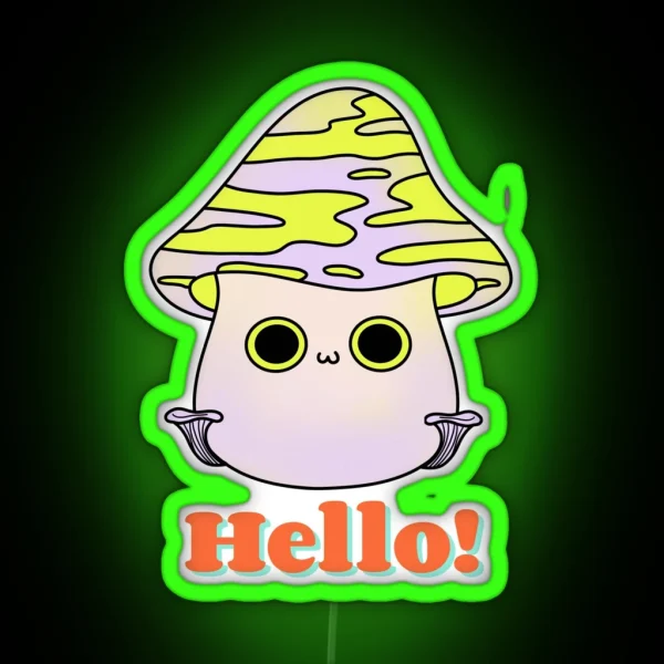 Cute Kawaii Fly Agaric Mushroom Cute Kawaii RGB Neon Sign