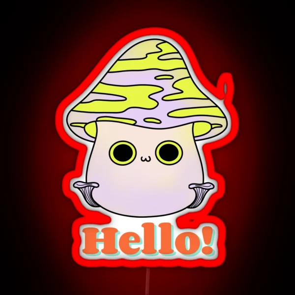Cute Kawaii Fly Agaric Mushroom Cute Kawaii RGB Neon Sign