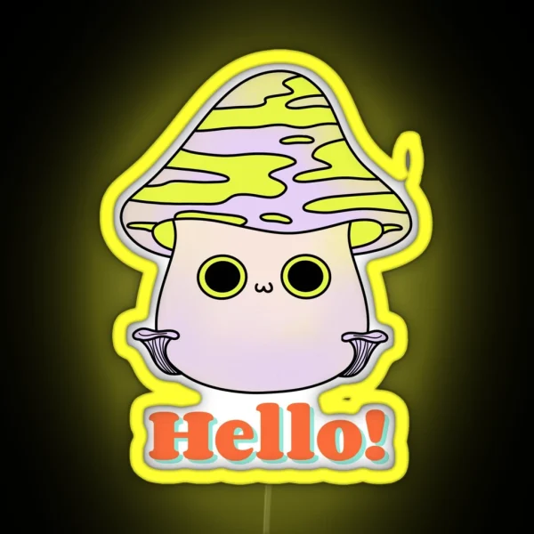 Cute Kawaii Fly Agaric Mushroom Cute Kawaii RGB Neon Sign