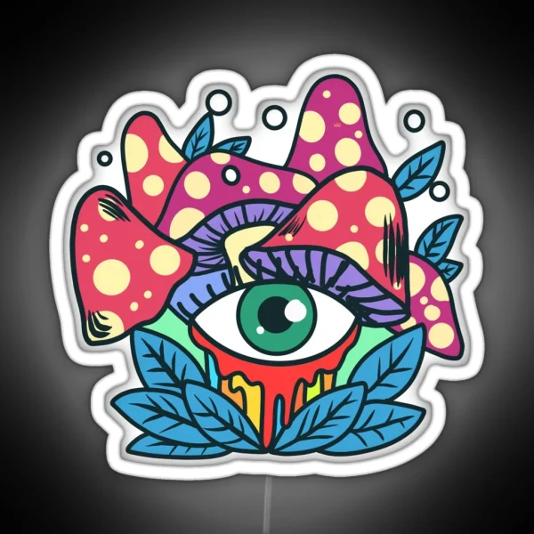 Cute Kawaii Fly Agaric RGB Neon Sign