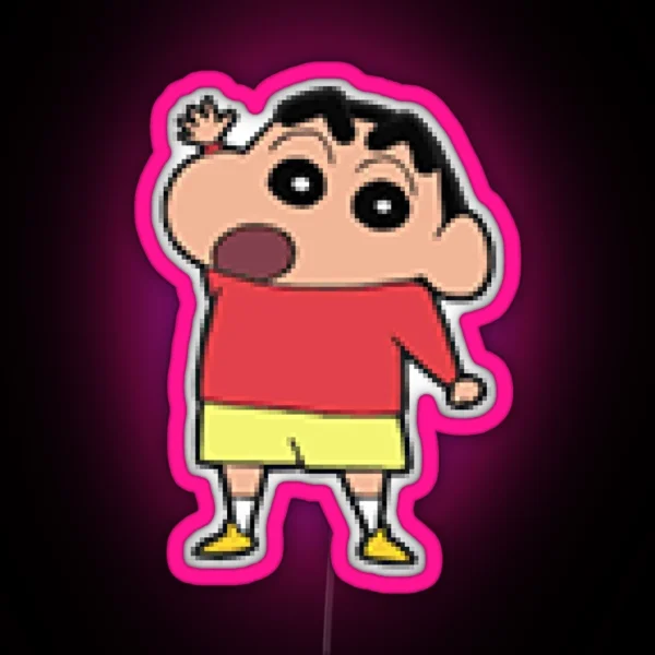 Cute Kid Boy Shin Chan RGB Neon Sign