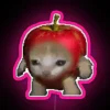Cute Kitten In An Apple Meme Applecatrun RGB Neon Sign