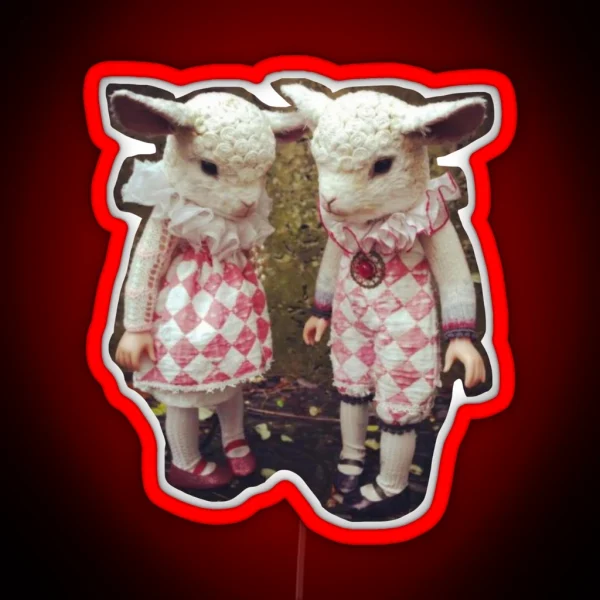 Cute Lambs RGB Neon Sign