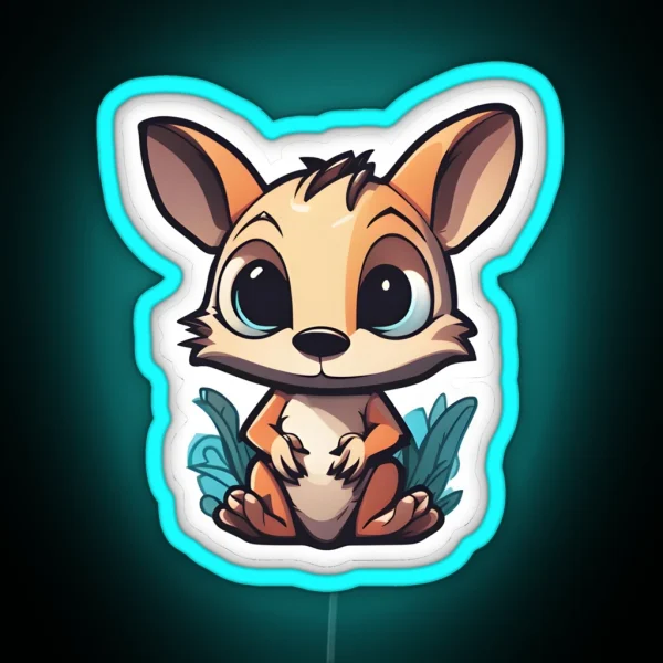 Cute Little Baby Bandicoot RGB Neon Sign