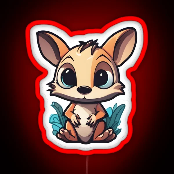 Cute Little Baby Bandicoot RGB Neon Sign