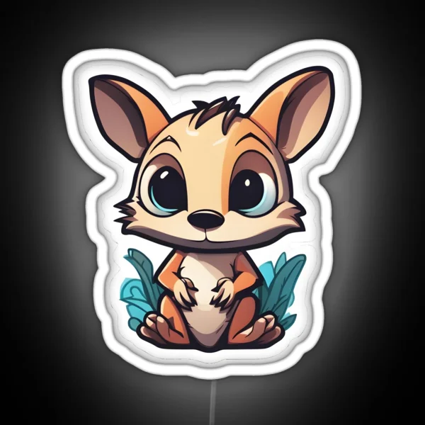 Cute Little Baby Bandicoot RGB Neon Sign