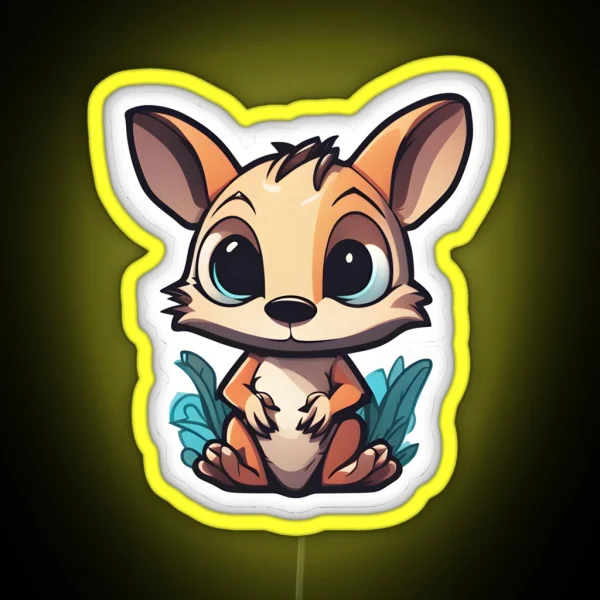 Cute Little Baby Bandicoot RGB Neon Sign