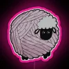 Cute Little Pink Ball Of Wool Sheep Lamb RGB Neon Sign
