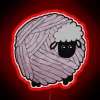 Cute Little Pink Ball Of Wool Sheep Lamb RGB Neon Sign - Image 2