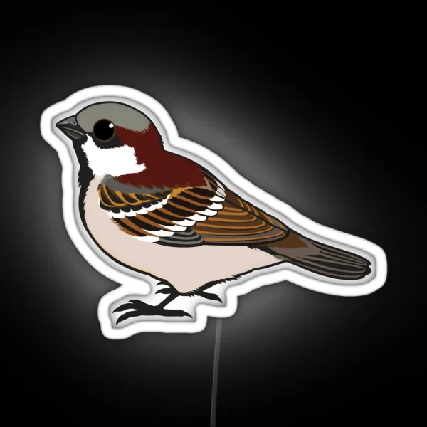 Cute Little Sparrow RGB Neon Sign