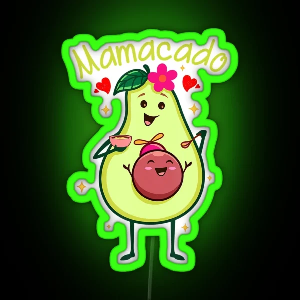 Cute Mamacado RGB Neon Sign