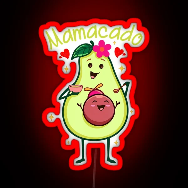 Cute Mamacado RGB Neon Sign