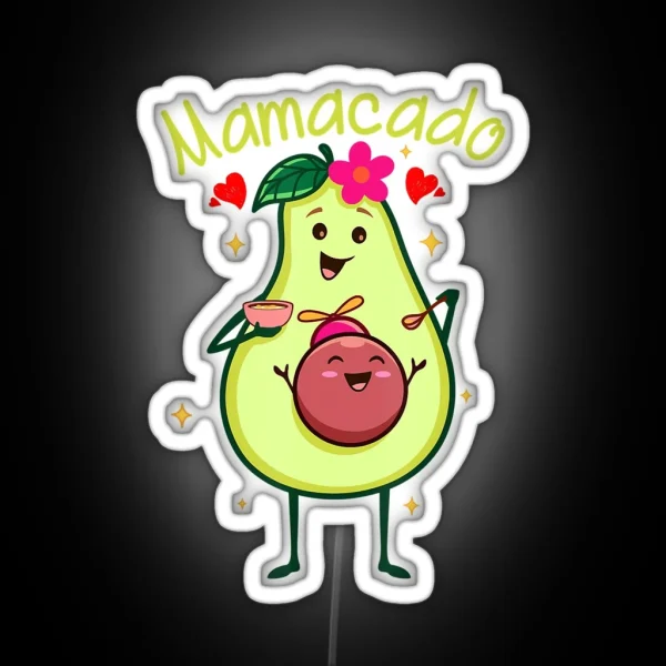 Cute Mamacado RGB Neon Sign