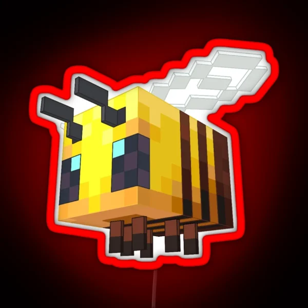 Cute Minecraft Bee RGB Neon Sign