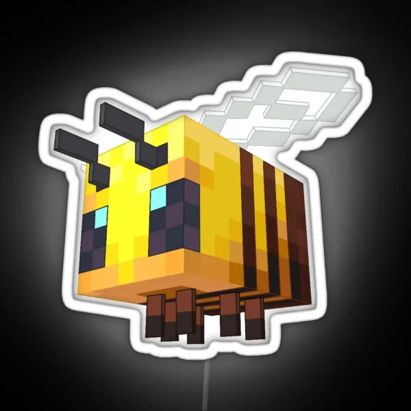 Cute Minecraft Bee RGB Neon Sign