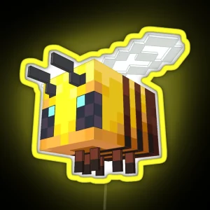 Cute Minecraft Bee RGB Neon Sign