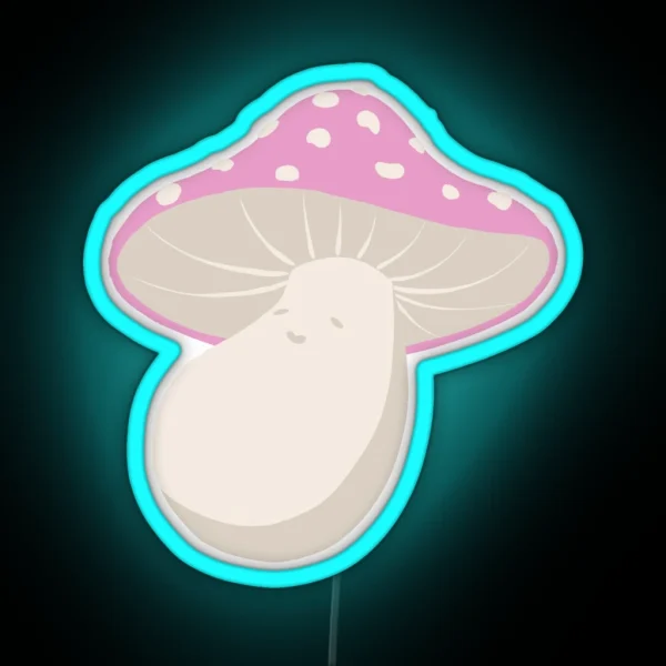 Cute Mushroom Fly Agaric RGB Neon Sign